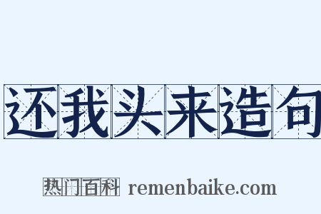 还我头来造句是什么意思的图片